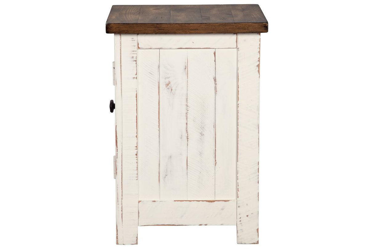 Wystfield White/Brown Chairside End Table by Ashley at Eve Furniture