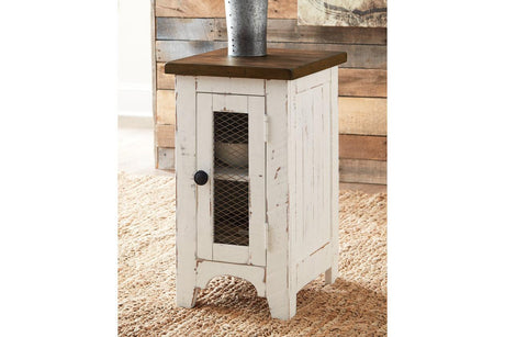 Wystfield White/Brown Coffee Table and 2 Chairside End Tables by Ashley at Eve Furniture