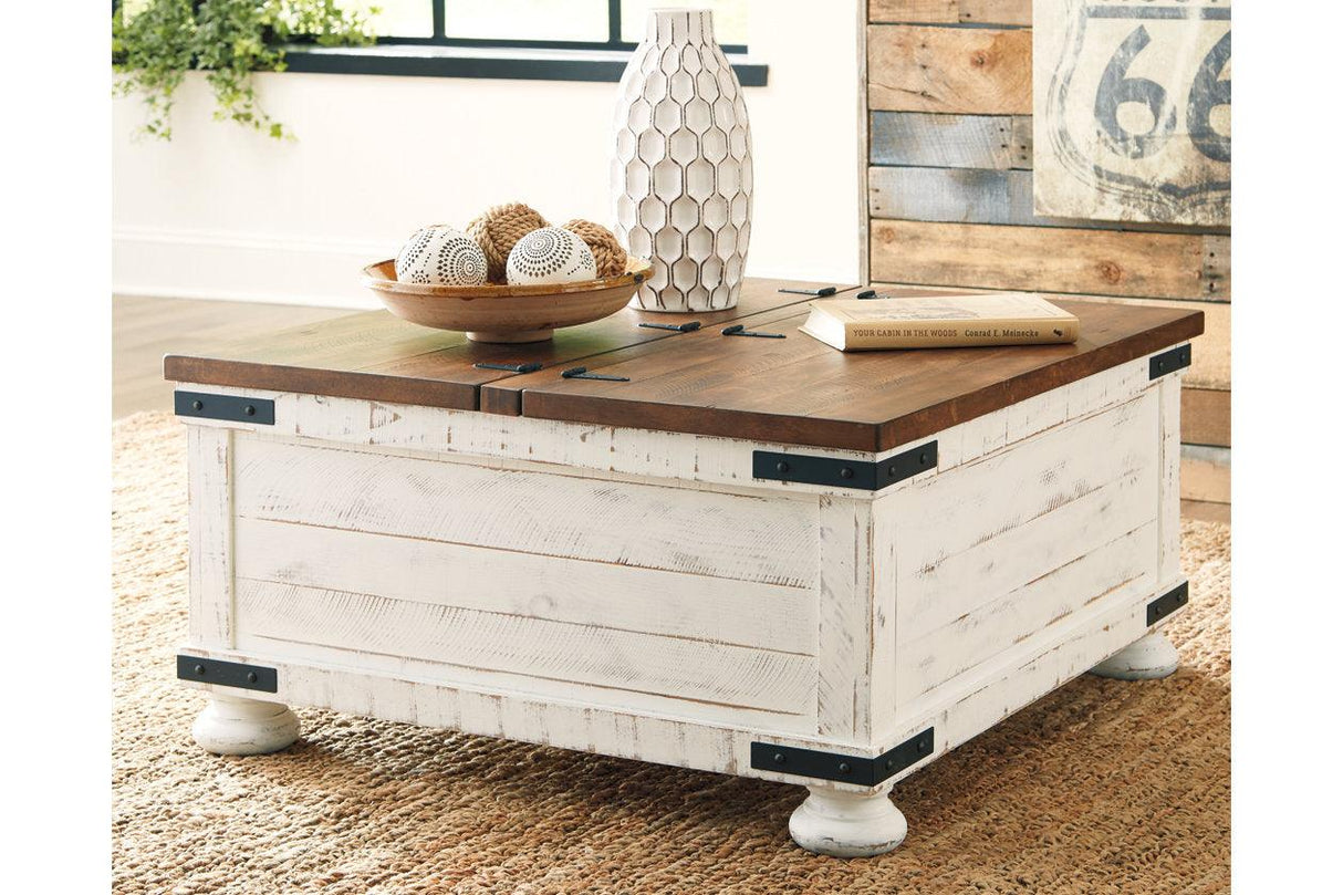 Wystfield White/Brown Coffee Table and 2 End Tables by Ashley at Eve Furniture