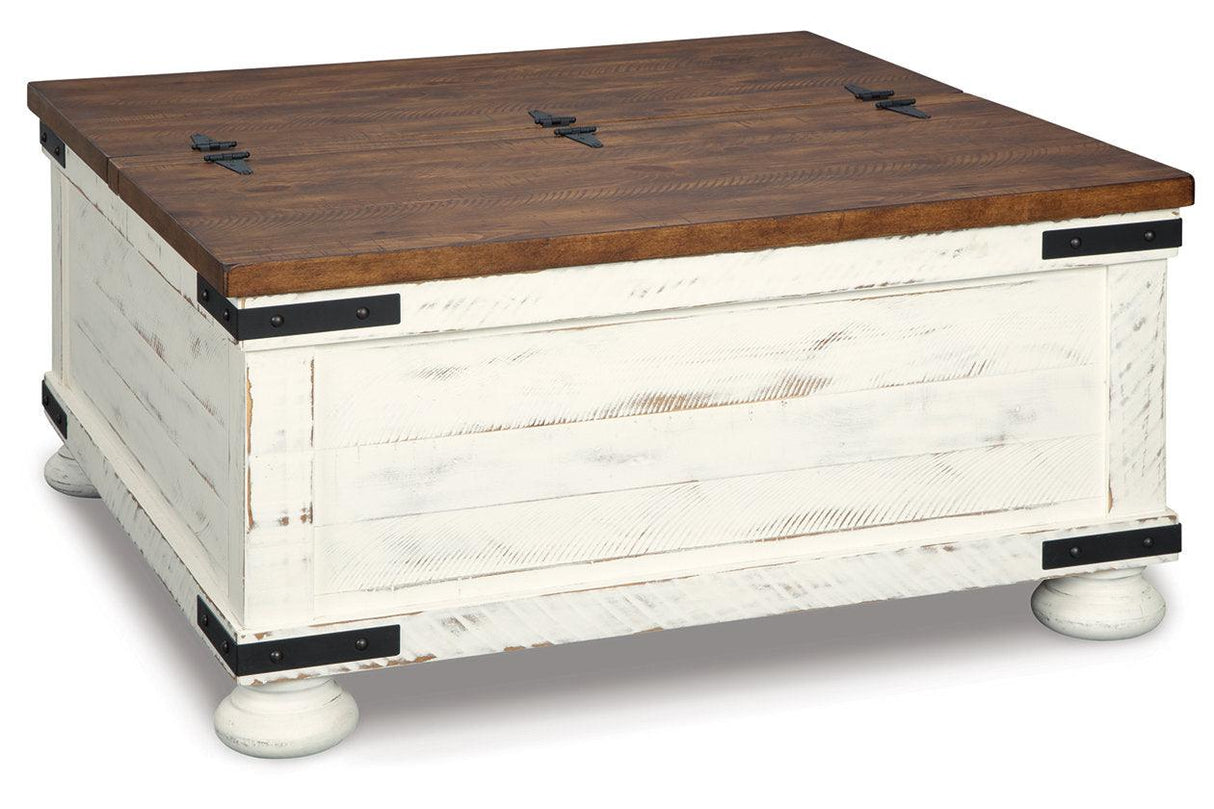 Wystfield White/Brown Coffee Table and 2 End Tables by Ashley at Eve Furniture
