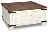 Wystfield White/Brown Coffee Table and 2 End Tables by Ashley at Eve Furniture