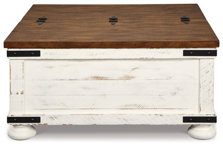 Wystfield White/Brown Coffee Table and 2 End Tables by Ashley at Eve Furniture
