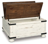 Wystfield White/Brown Coffee Table and 2 End Tables by Ashley at Eve Furniture