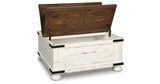 Wystfield White/Brown Coffee Table and 2 End Tables by Ashley at Eve Furniture