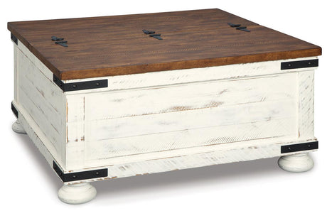Wystfield White/Brown Coffee Table and Chairside End Table by Ashley at Eve Furniture
