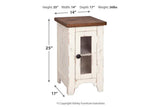 Wystfield White/Brown Coffee Table and Chairside End Table by Ashley at Eve Furniture