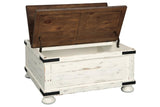 Wystfield White/Brown Coffee Table by Ashley at Eve Furniture