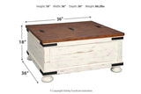 Wystfield White/Brown Coffee Table by Ashley at Eve Furniture