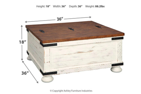 Wystfield White/Brown Coffee Table by Ashley at Eve Furniture