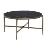Xander Black/Gold Cocktail Table by Crestview at Eve Furniture