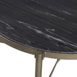 Xander Black/Gold Cocktail Table by Crestview at Eve Furniture