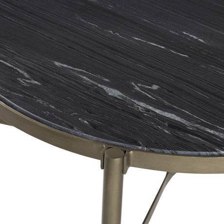 Xander Black/Gold Cocktail Table by Crestview at Eve Furniture