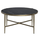 Xander Black/Gold Cocktail Table by Crestview at Eve Furniture