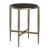 Xander Gold/Black End Table by Crestview at Eve Furniture