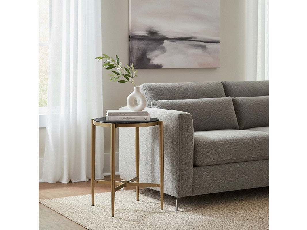 Xander Gold/Black End Table by Crestview at Eve Furniture