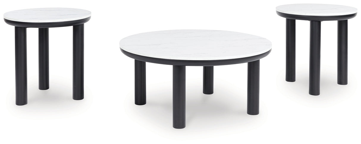 Xandrum Black/White Table