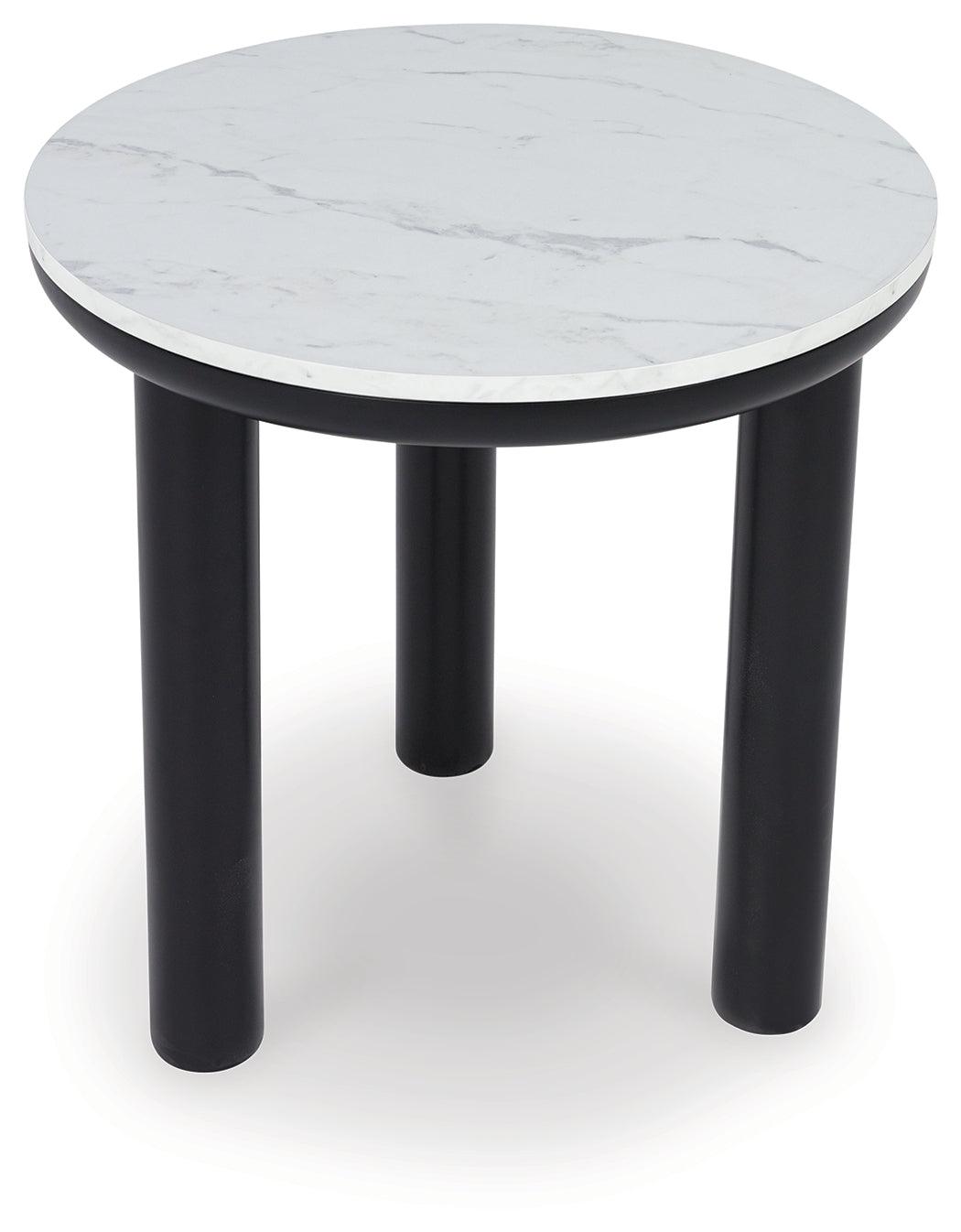Xandrum Black/White Table by Ashley at Eve Furniture