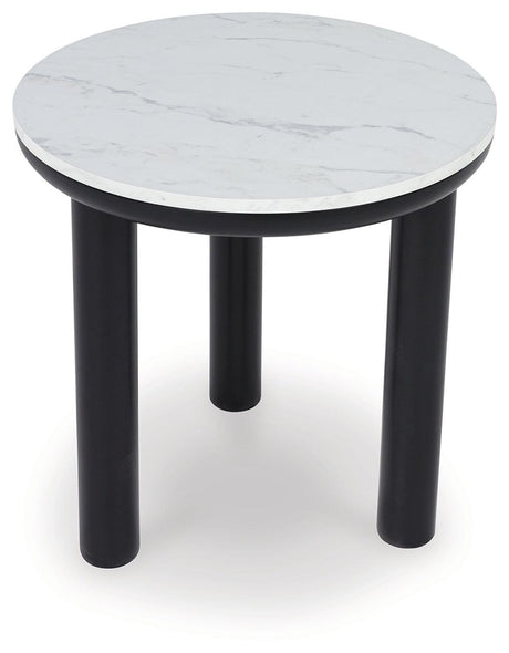 Xandrum Black/White Table by Ashley at Eve Furniture