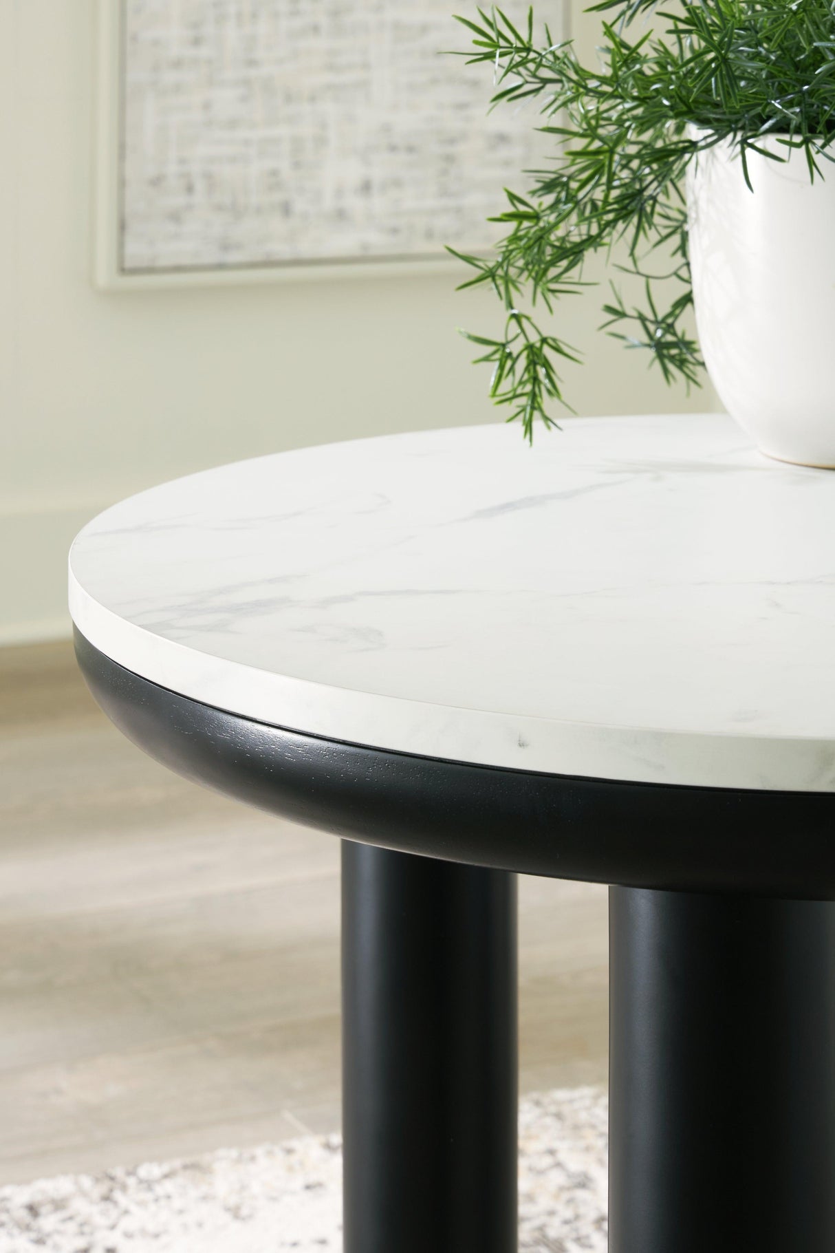 Xandrum Black/White Table by Ashley at Eve Furniture