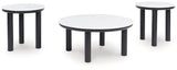 Xandrum Black/White Table by Ashley at Eve Furniture