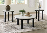 Xandrum Black/White Table by Ashley at Eve Furniture