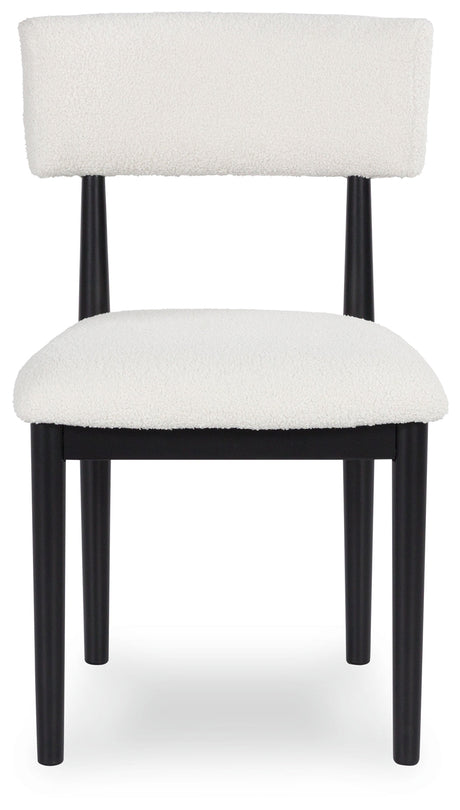 Xandrum White/Black Dining Chair, Set of 2