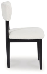 Xandrum White/Black Dining Chair, Set of 2