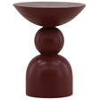 Xaviera Outdoor Side Table, Red by Dovetail at Eve Furniture