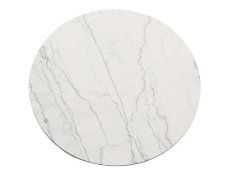 Xena 52-inch Round Dining Table, White Marble Top by Steve Silver at Eve Furniture