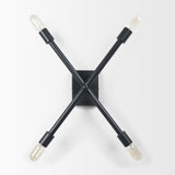 Xendi Black Toned Metal Sputnik Wall Sconce by Mercana at Eve Furniture