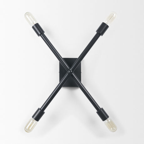Xendi Black Toned Metal Sputnik Wall Sconce by Mercana at Eve Furniture