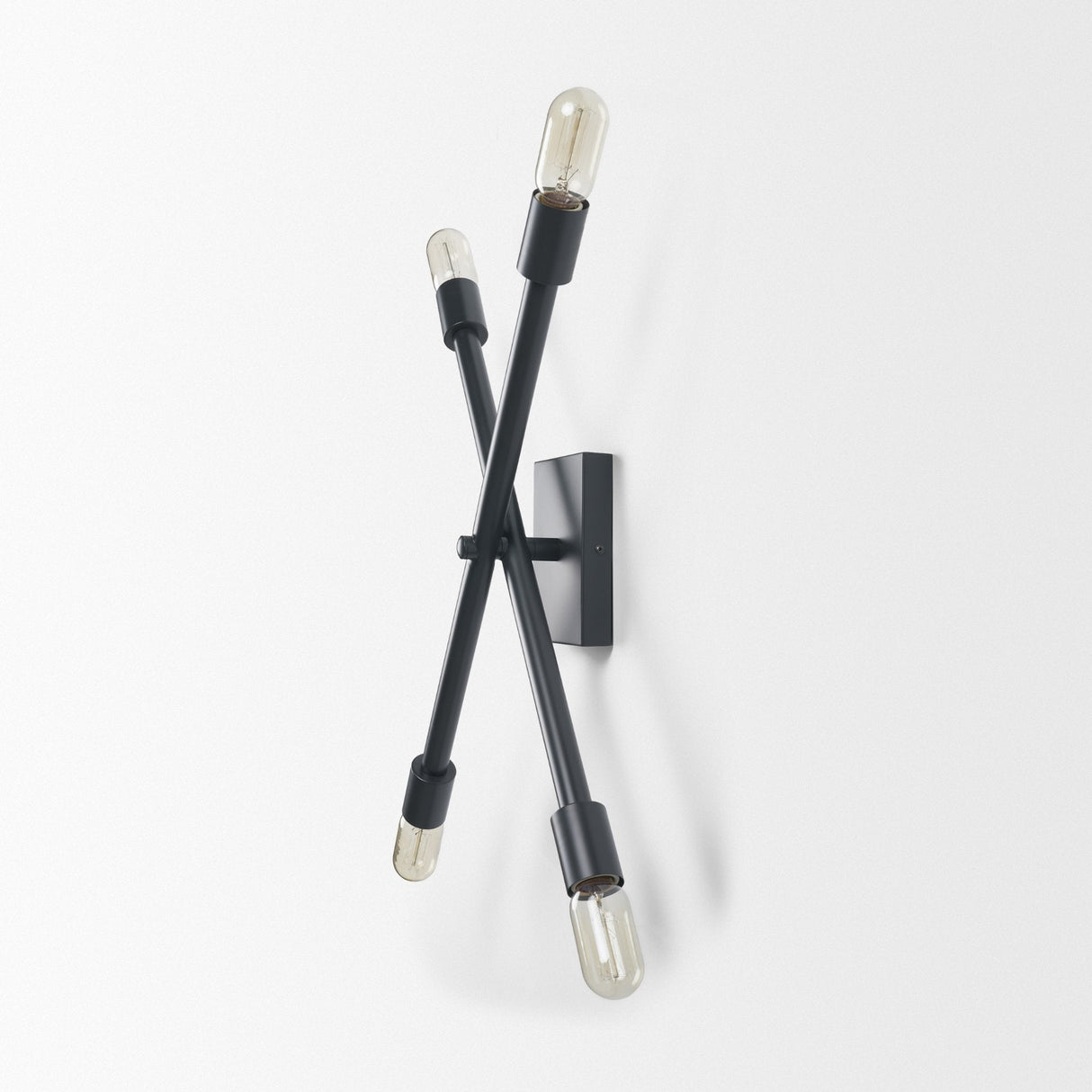 Xendi Black Toned Metal Sputnik Wall Sconce by Mercana at Eve Furniture