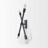 Xendi Black Toned Metal Sputnik Wall Sconce by Mercana at Eve Furniture