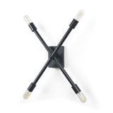 Xendi Black Toned Metal Sputnik Wall Sconce by Mercana at Eve Furniture