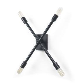 Xendi Black Toned Metal Sputnik Wall Sconce by Mercana at Eve Furniture