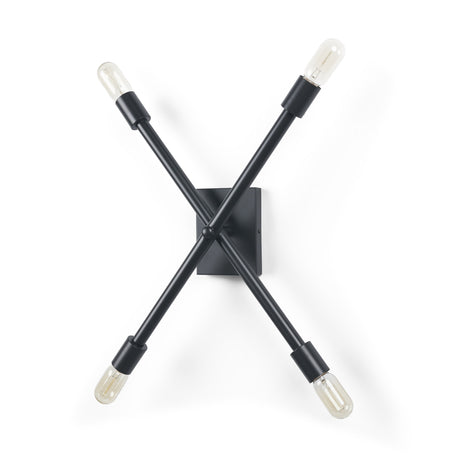 Xendi Black Toned Metal Sputnik Wall Sconce by Mercana at Eve Furniture
