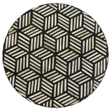 Xenia Black/White Round Accent Table with Hairpin Legs by Coaster at Eve Furniture