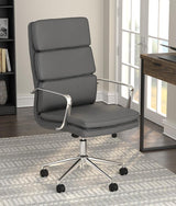 Ximena Gray High Back Upholstered Office Chair by Coaster at Eve Furniture