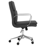 Ximena Black Standard Back Upholstered Office Chair