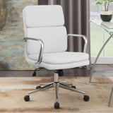 Ximena White Standard Back Upholstered Office Chair