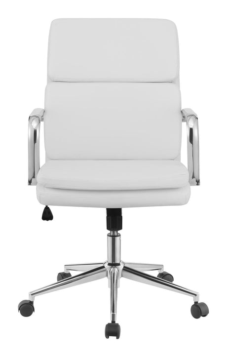 Ximena White Standard Back Upholstered Office Chair