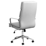 Ximena White High Back Upholstered Office Chair by Coaster at Eve Furniture
