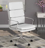 Ximena White High Back Upholstered Office Chair by Coaster at Eve Furniture