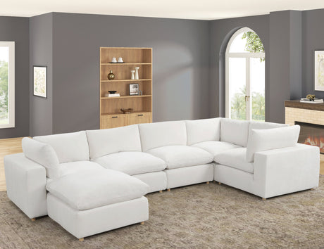 XL Cloud Beige Sectional with Ottoman by Happy Homes at Eve Furniture