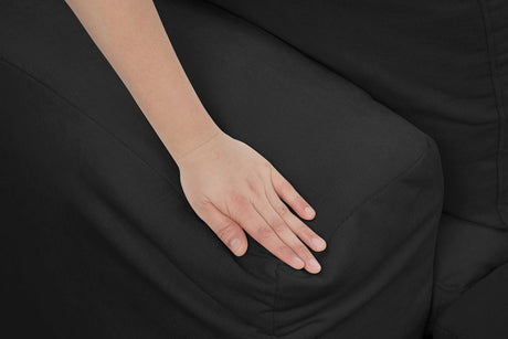 XL Cloud Black Sectional with Ottoman by Happy Homes at Eve Furniture