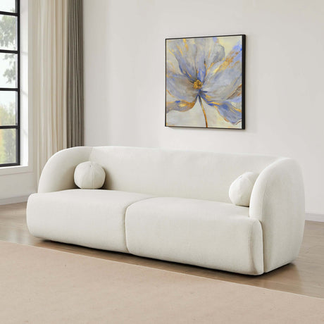 Anna French Ivory Boucle Sofa by Ashcroft Imports at Eve Furniture