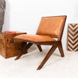 Colin Tan Leather Lounge Chair by Ashcroft Imports at Eve Furniture