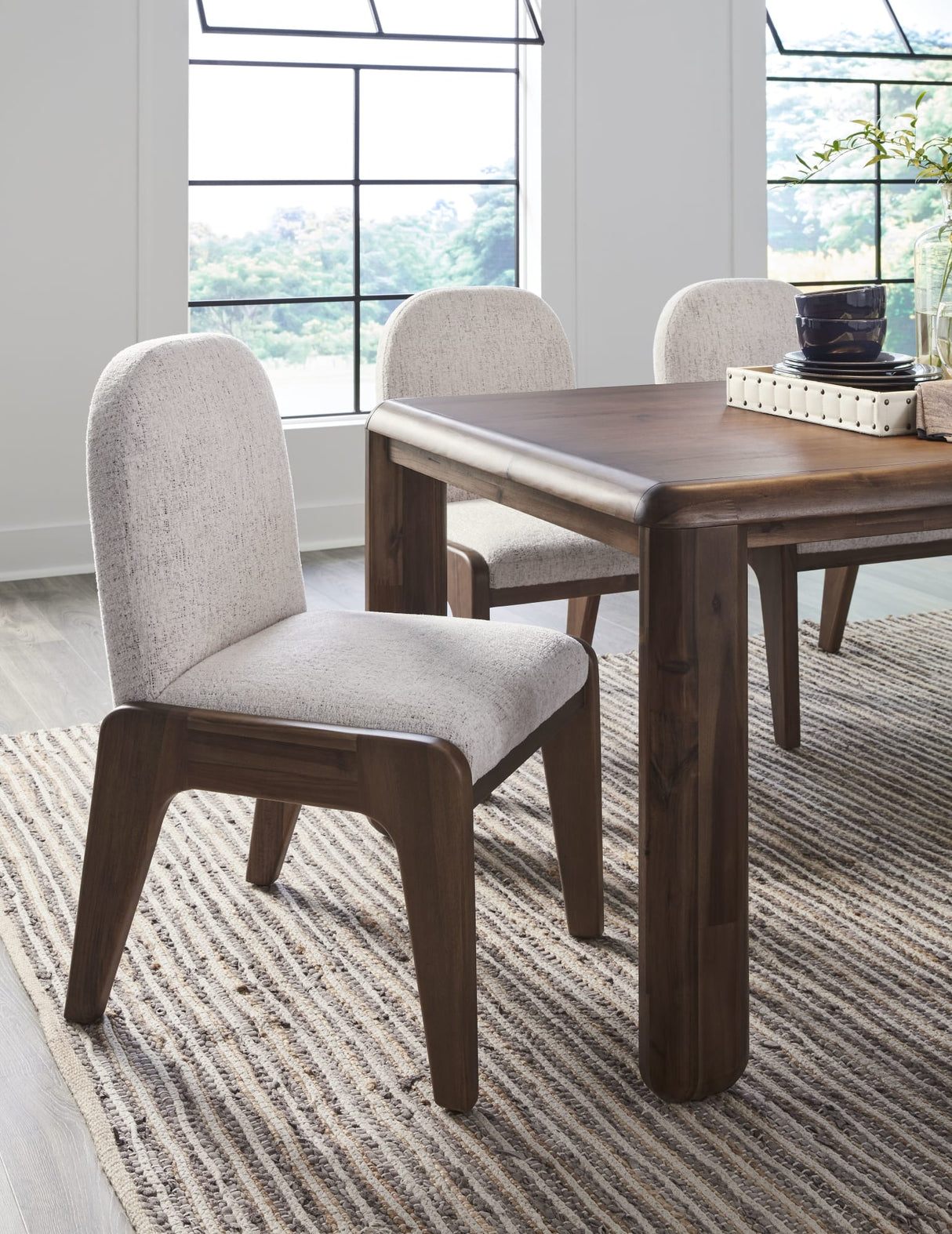 Xolani Chinchilla/Impala Chenille Upholstered Dining Chair (Set of 2)