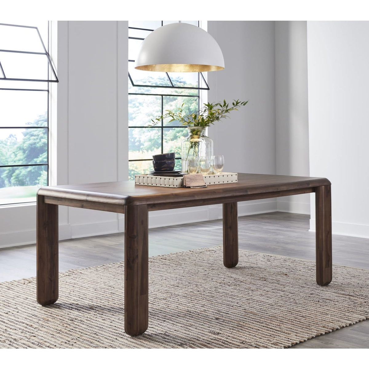 Xolani Impala Rectangular Acacia Wood Leg Dining Table - Eve Furniture