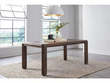 Xolani Impala Rectangular Acacia Wood Leg Dining Table by Modus Furniture at Eve Furniture